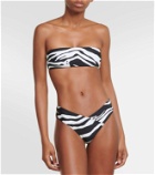 Stella McCartney Zebra-print bandeau bikini top