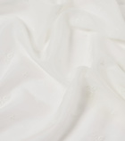 Magda Butrym Embroidered silk, wool and cotton-blend scarf