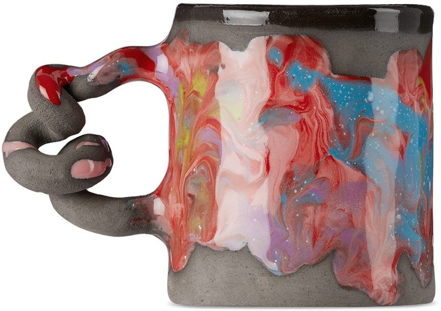 Harlie Brown Studio Black Melted Marble Wiggle Mug