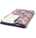 Faherty - Fleece-Lined Organic Cotton Jacquard Blanket - Purple