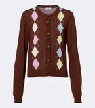 Ganni Argyle cotton cardigan