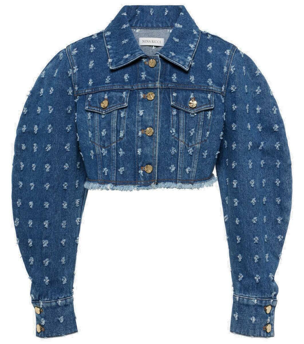Nina Ricci Blue Oversized Denim Jacket Nina Ricci