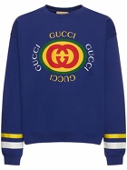 GUCCI - Gg Logo Print Cotton Sweatshirt