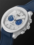 PIAGET - Polo Automatic Chronograph 42mm Stainless Steel and Rubber Watch, Ref. No. G0A46013 - Blue