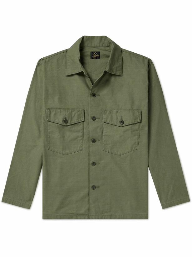 Photo: Needles - Fatigue Cotton-Canvas Shirt - Green