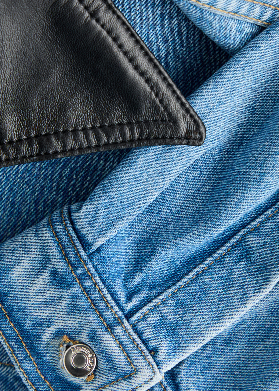 Nanushka Beaux Denim Overshirt Blue