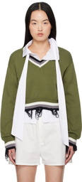 Ottolinger Green Cropped V-neck Sweater