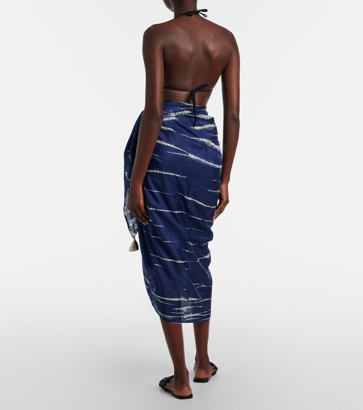 Anna Kosturova Tie-dye silk beach cover-up