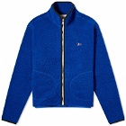 Drake's Men's Boucle Wool Zip Fleece Jacket in Blue