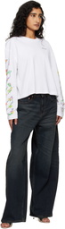 Off-White White Diagonal Glowing Flower T-shirt