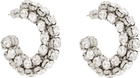 AREA Silver Small Crystal Hoop Earrings
