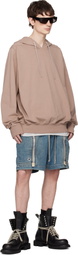 Rick Owens DRKSHDW Blue Temple Bauhaus Pods Denim Shorts