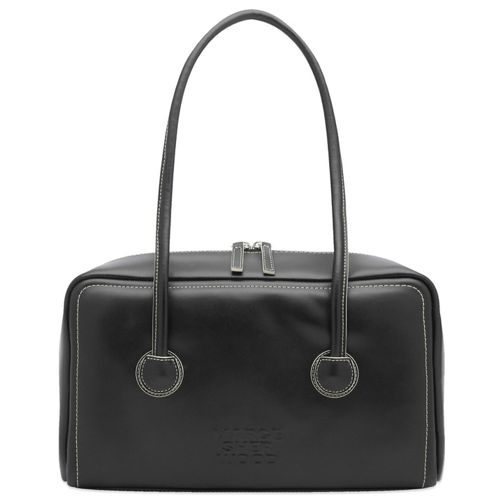 Photo: MARGESHERWOOD Women's Soft Boston Shoulder Bag in Black Plain 