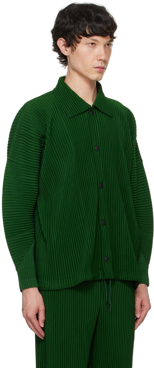 HOMME PLISSÉ ISSEY MIYAKE Green Monthly Color August Jacket Homme 