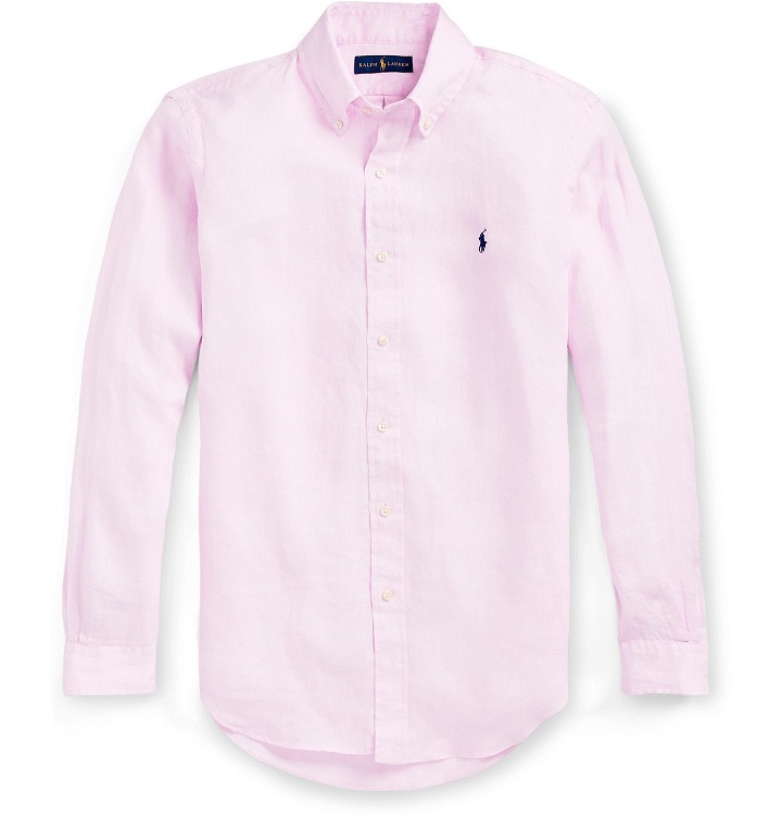 Photo: Polo Ralph Lauren - Slim-Fit Linen Shirt - Pink
