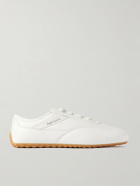 McQueen - Logo-Print Leather Sneakers - White
