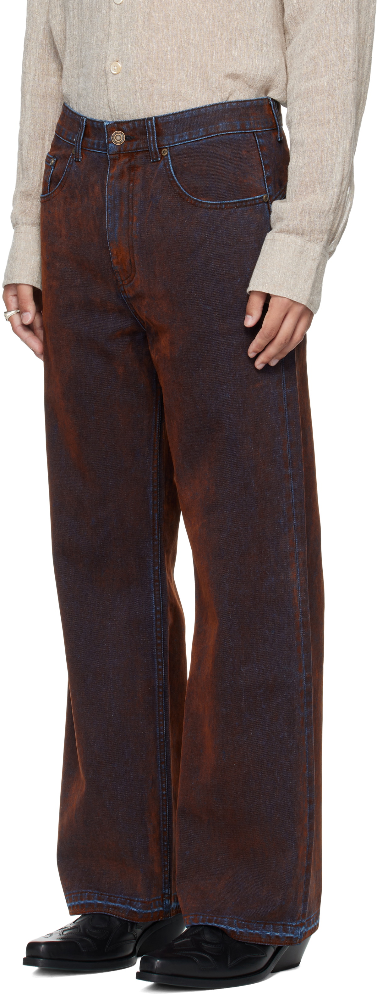 MMIC Brown Saint Flare Jeans