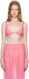Carven Pink Sheer Bra