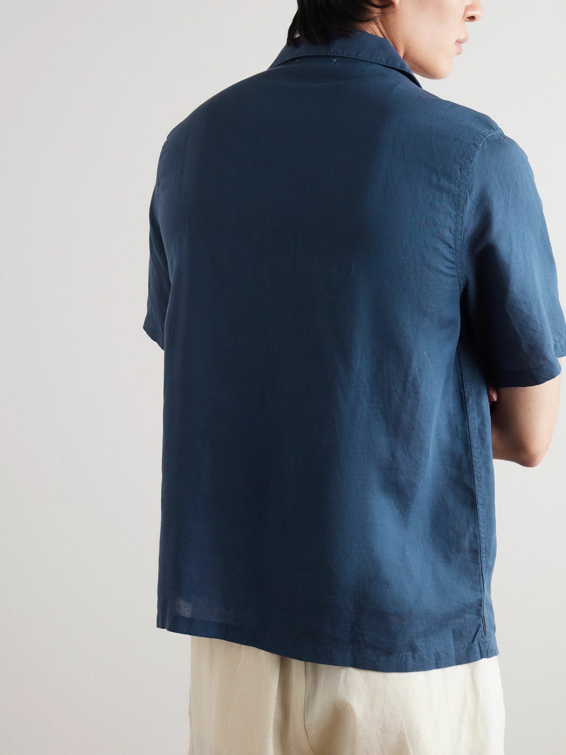 Onia - Air Convertible-Collar Linen and Lyocell-Blend Shirt - Blue