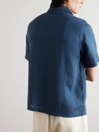 Onia - Air Convertible-Collar Linen and Lyocell-Blend Shirt - Blue