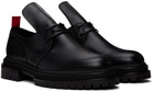 424 Black Extended Tongue Oxfords