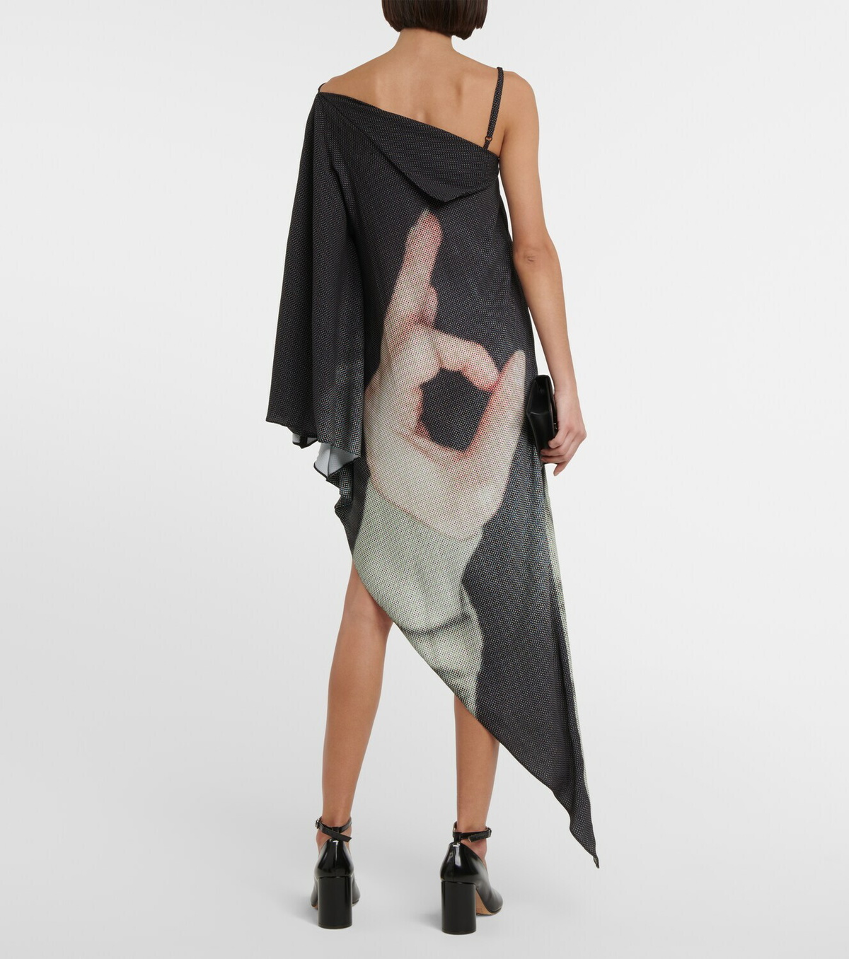 MM6 Maison Margiela - Printed one-shoulder midi dress MM6