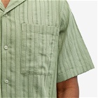 NN07 Men's Julio Stripe Vacation Shirt in Hedge Green