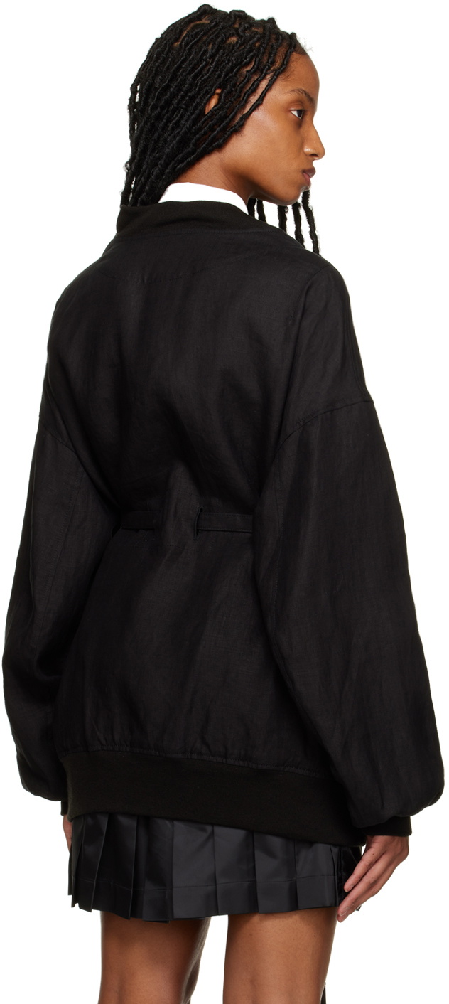 Regulation Yohji Yamamoto Black Hemp Bomber Jacket Regulation ...