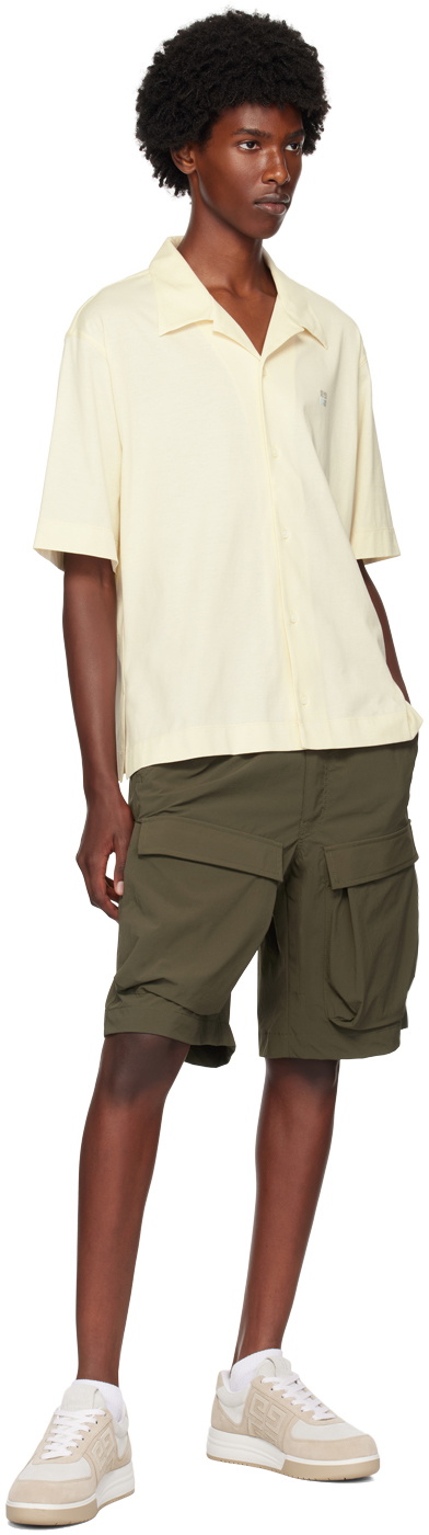 Givenchy Khaki Military Cargo Shorts
