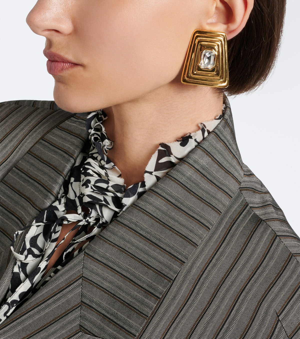 Alessandra Rich Crystal-embellished clip-on earrings