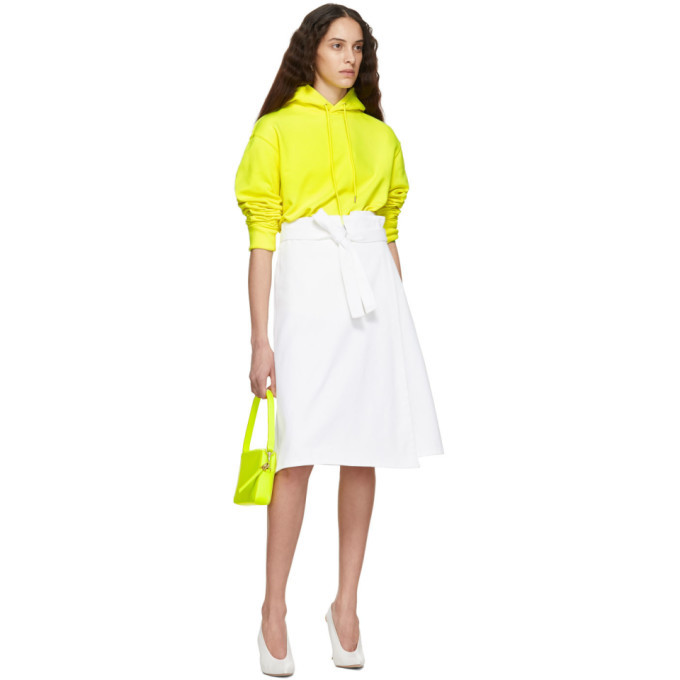 A-Plan-Application White Denim Wrap Skirt
