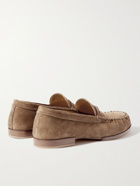 TOD'S - Suede Penny Loafers - Brown