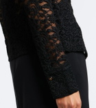 Veronica Beard Wittaker sheer lace blouse
