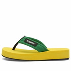 Coperni Women's FOAM FLIP FLOPS in Green-Yellow
