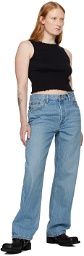 Re/Done Blue Loose Longish Jeans