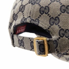 Gucci Men's GG Jacquard Web Baseball Cap in Beige/Blue