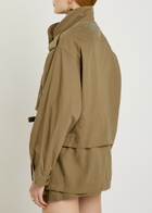Isabel Marant Beriza Drawstring Canvas Jacket Khaki