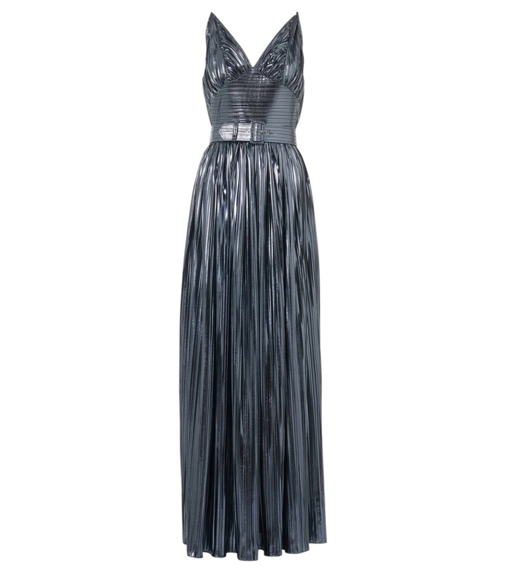 Photo: Rodarte Pleated belted lamé gown