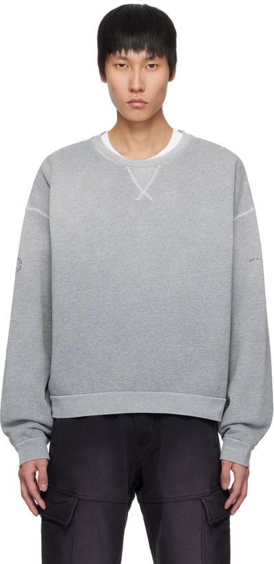 Photo: 1017 ALYX 9SM Gray Garment Dye Boxy Crewneck Sweatshirt