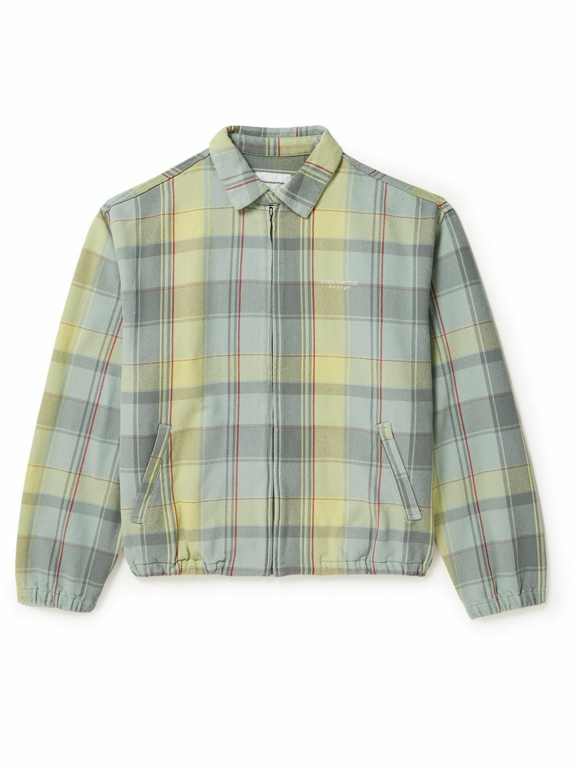 thisisneverthat - Big Plaid Checked Cotton-Flannel Jacket - Blue