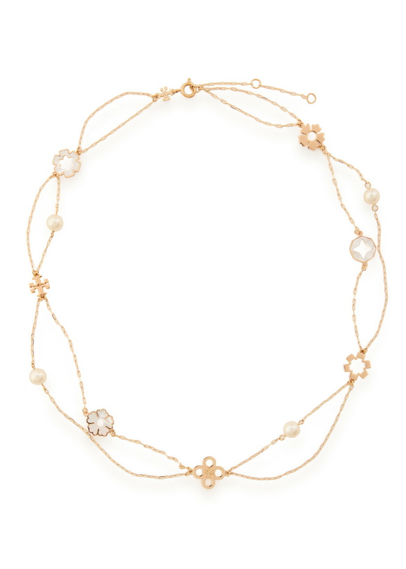 Photo: Tory Burch Forget Me Not Layered 18kt Gold-plated Necklace - One Size