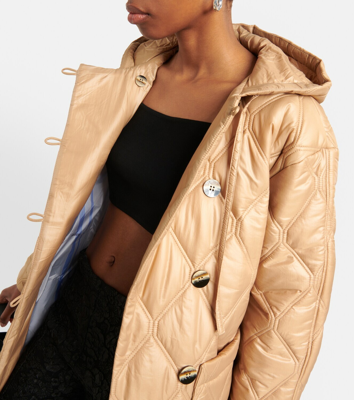 Ganni Quilted ripstop jacket GANNI