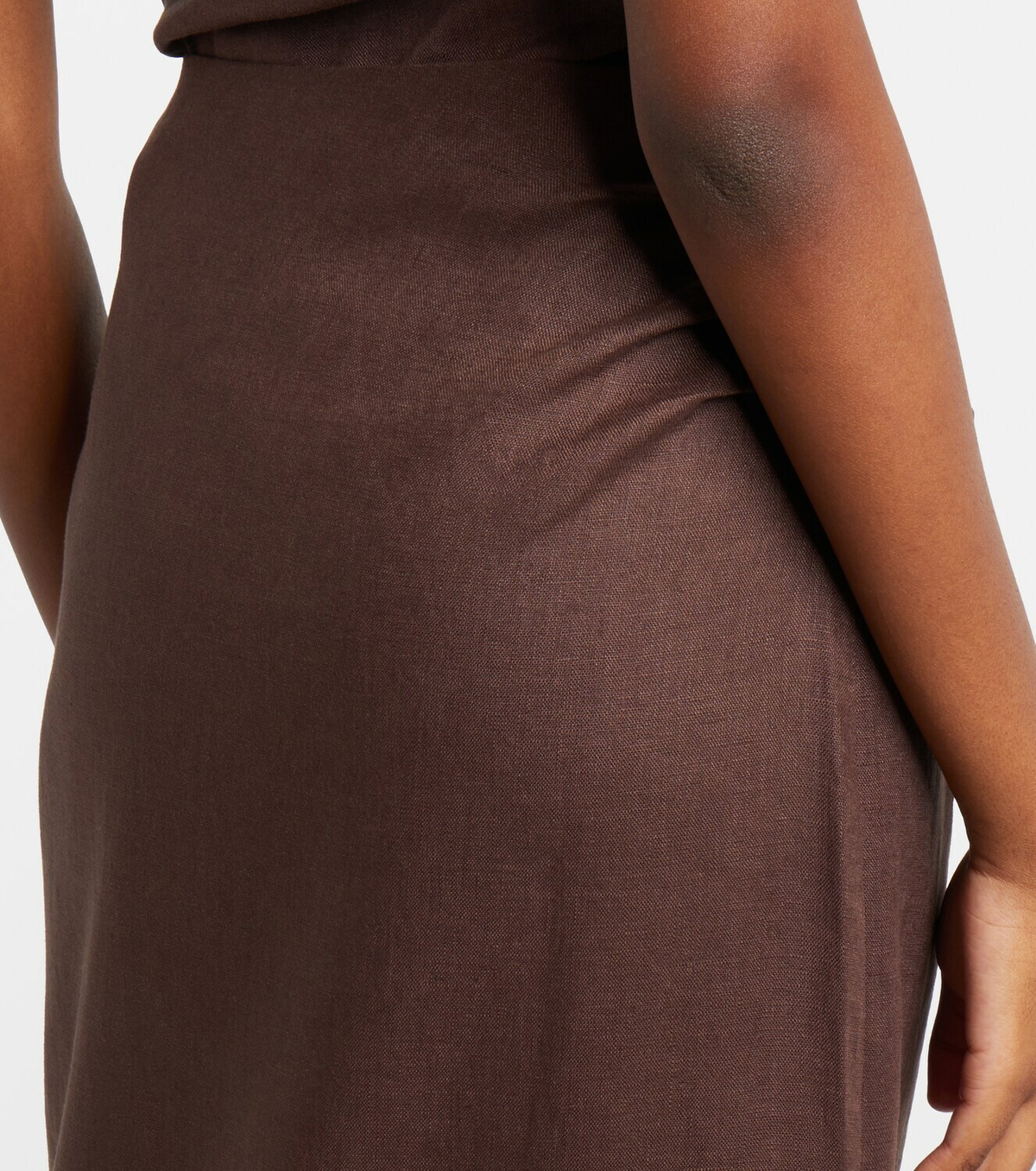SIR Linen midi skirt