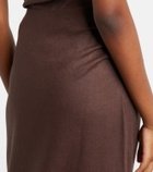 SIR Linen midi skirt