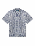 Polo Ralph Lauren - Printed Cotton and Linen-Blend Voile Shirt - Blue