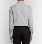 TOM FORD - Grey Slim-Fit Striped Cotton-Poplin Shirt - Gray