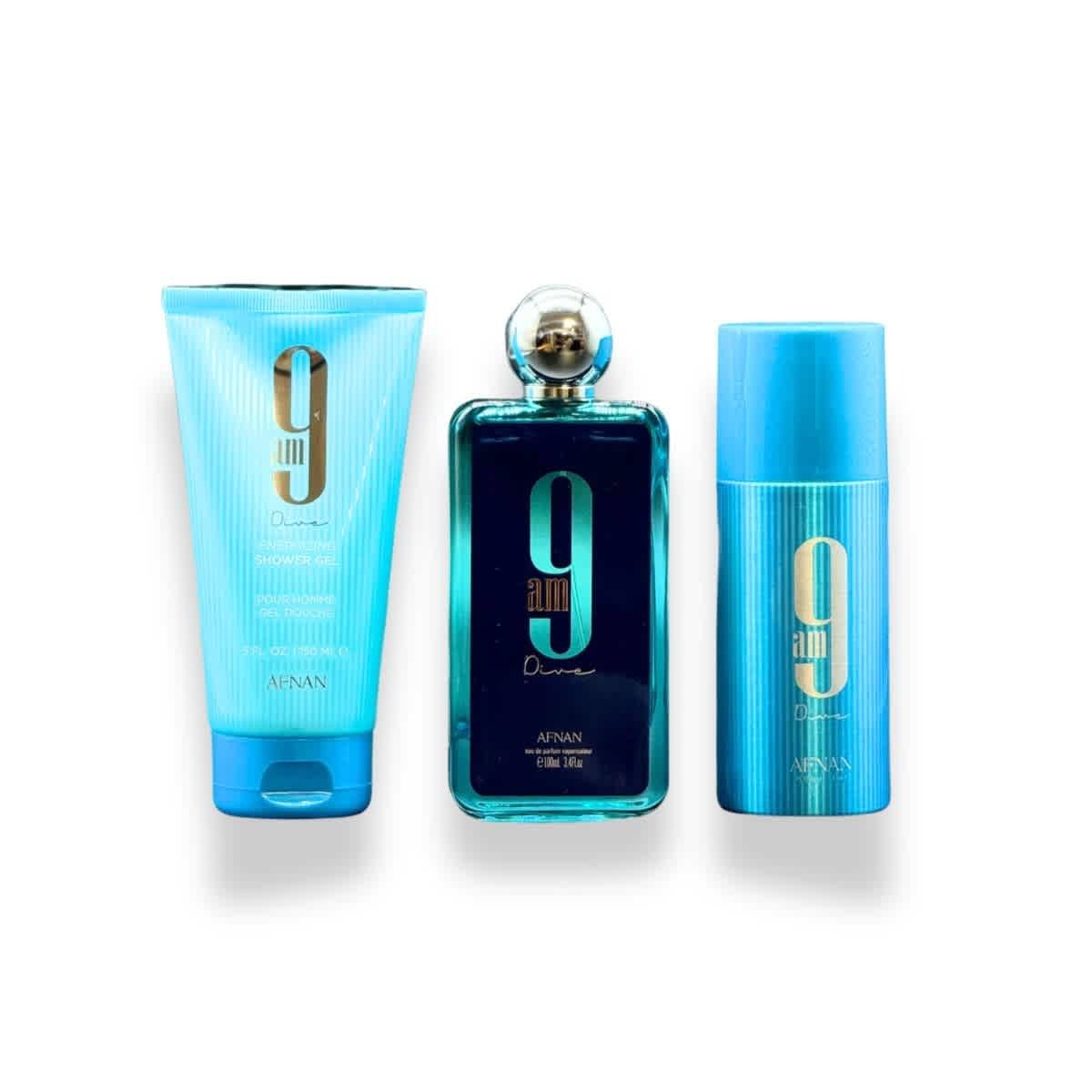 Afnan Mens 9 Am Dive Gift Set Fragrances 6290171074243