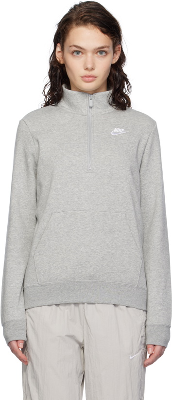 Photo: Nike Gray Sportswear Club Fleece Sweatshirt