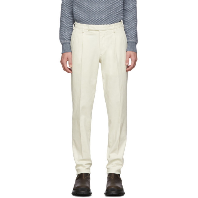 Photo: Ermenegildo Zegna Off-White Garment-Dyed Trousers