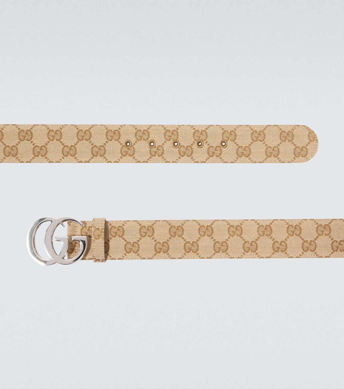Gucci Flat Marmont GG Canvas belt